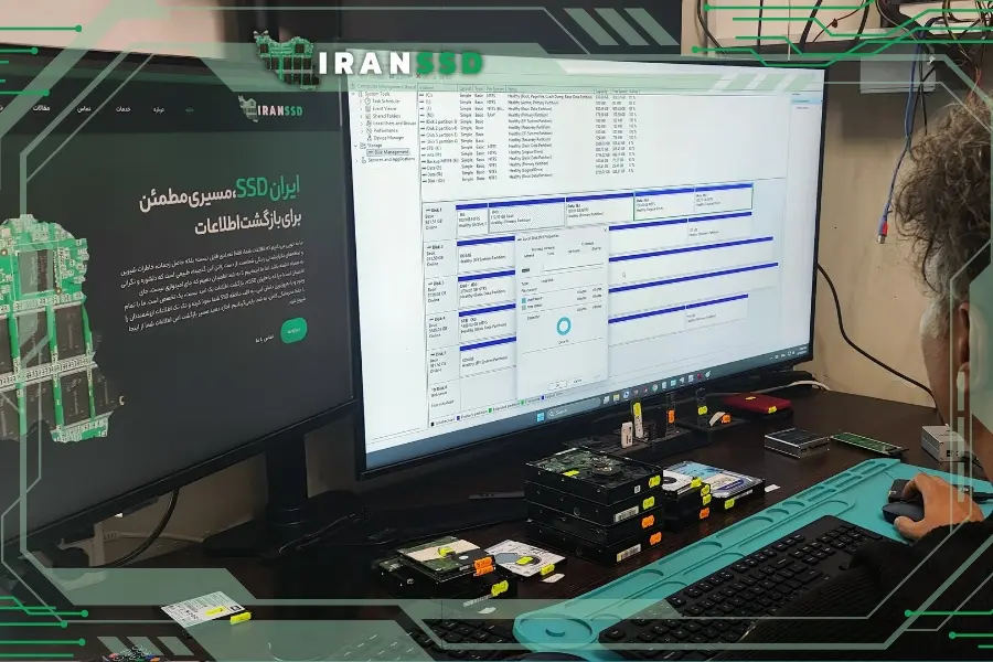 تعمیر و ریکاوری سخت افزاری SSD با مشکل عدم شناسایی