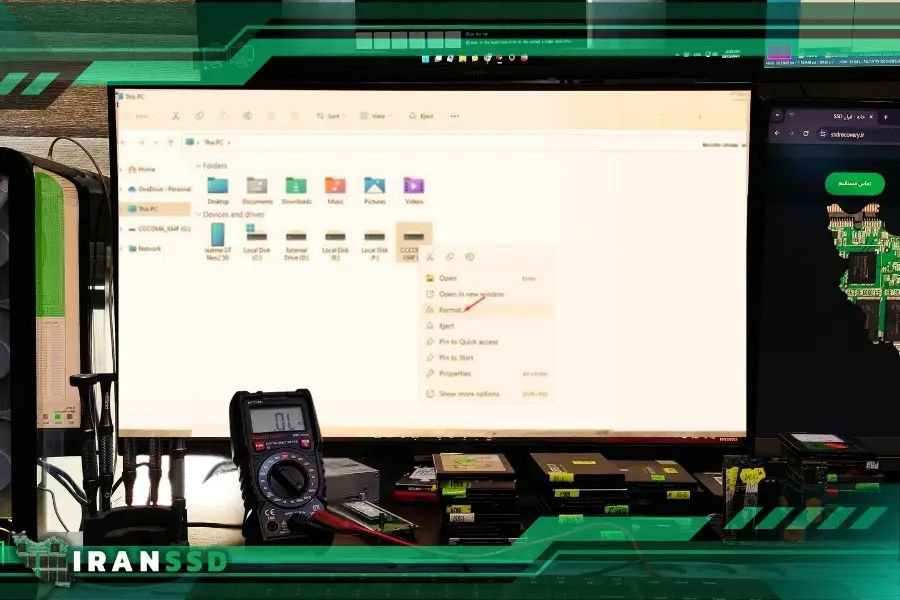 هزینه و زمان ریکاوری SSD فرمت شده