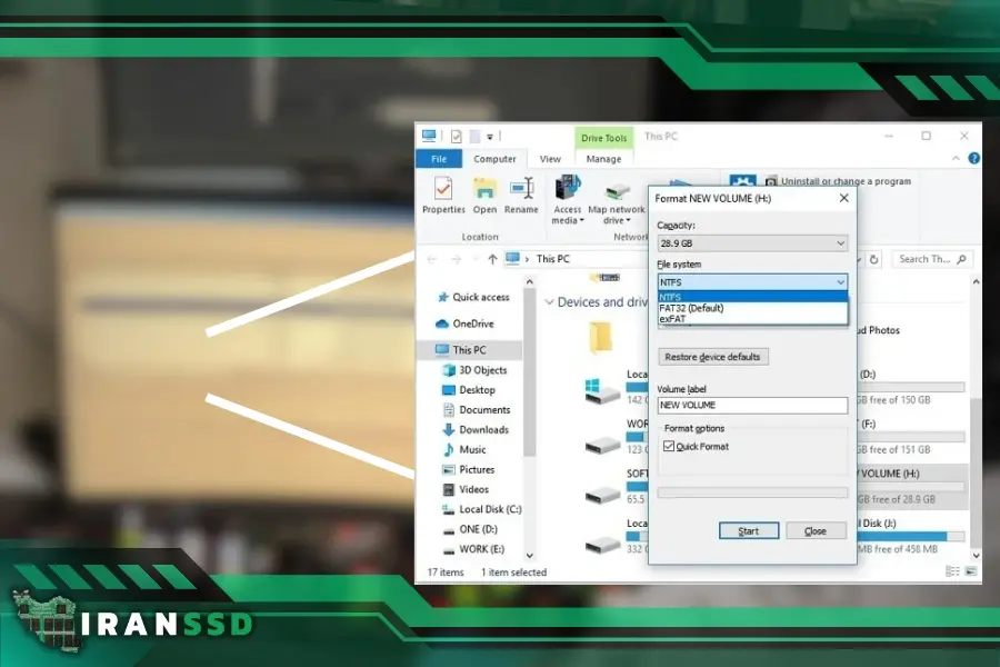 بازیابی SSD با خطاهای پارتیشن و فایل سیستم (NTFS/ exFAT/EXT)